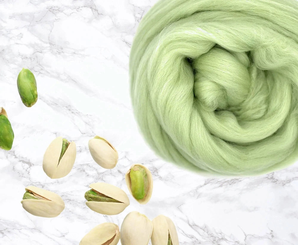 Merino Pistachio Dyed Wool WoW