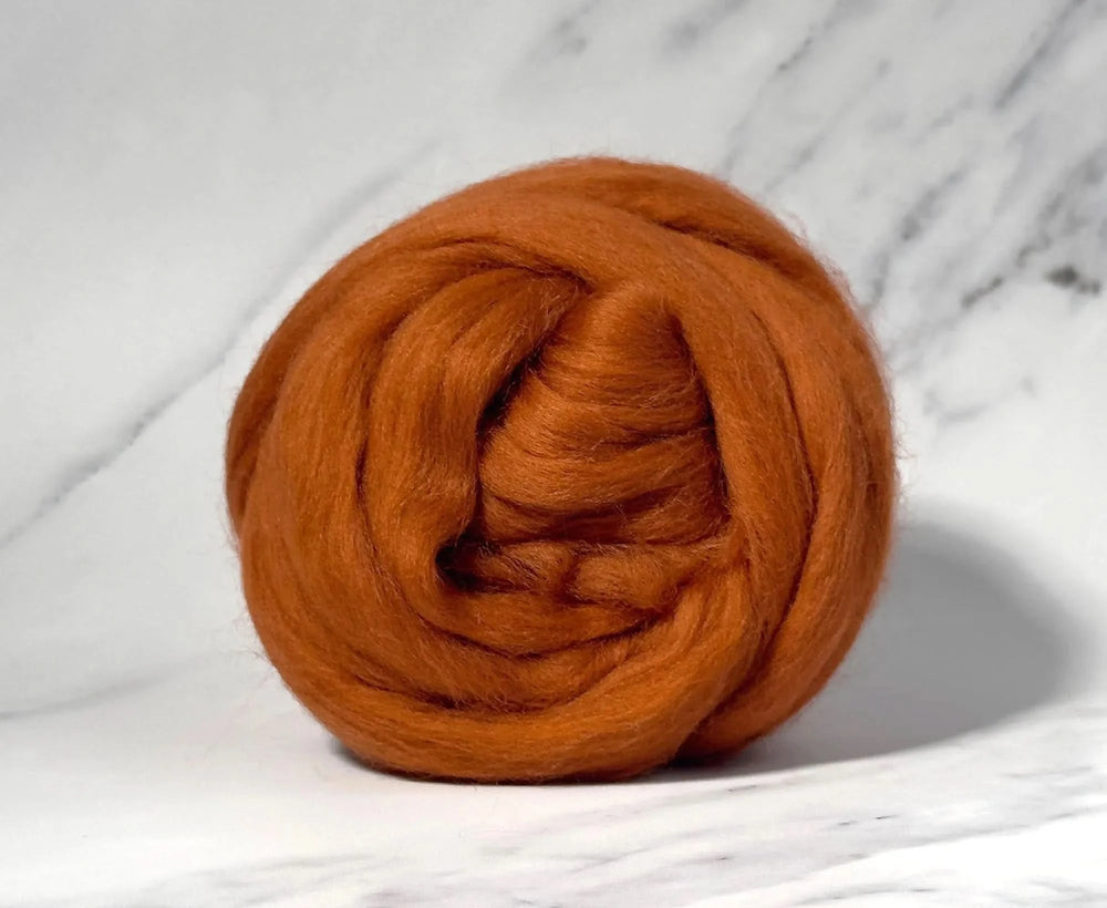 Blue Faced Leicester Rust Orange Dyed Wool World Of Wool