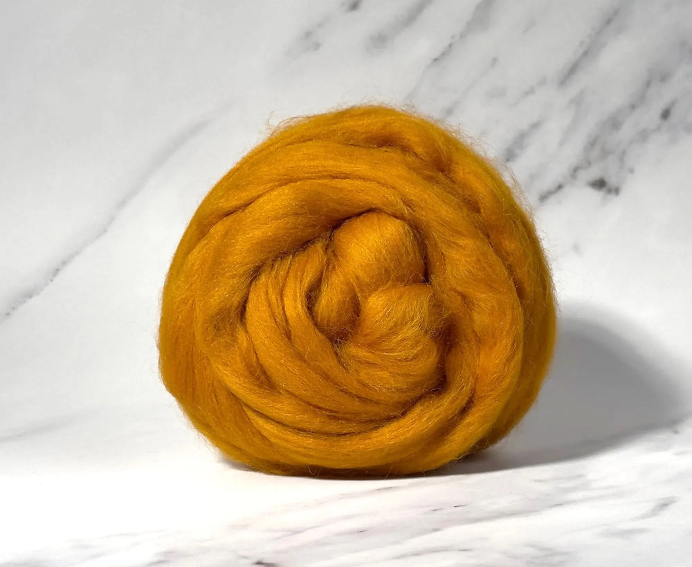 Blue Faced Leicester Amber Orange Dyed Wool World Of Wool