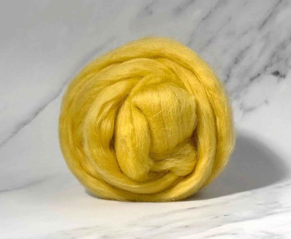 Blue Faced Leicester Corn Yellow Dyed Wool World Of Wool