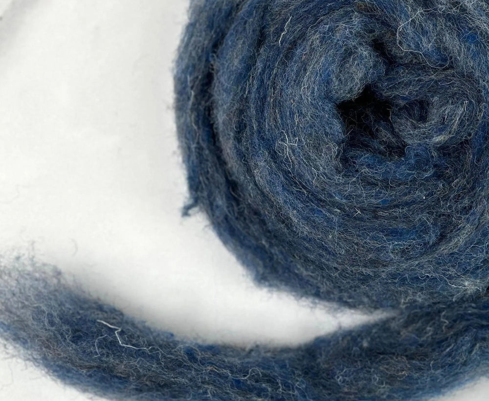 Bluebell Wood Blue British Sliver Carded Wool World Of Wool