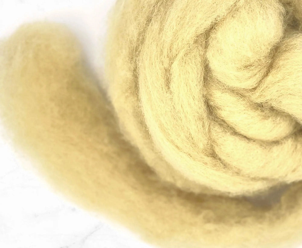 Pale Amber Felting Wool Carded Wool WoW