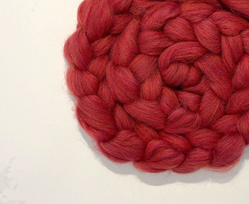 Speckle Chili Red Dyed Wool WoW
