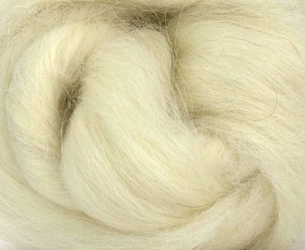 White Icelandic Top Natural Wool Top WoW