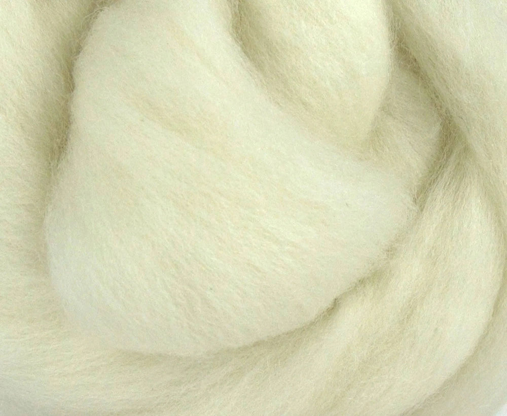 White Polwarth Top Natural Wool Top WoW