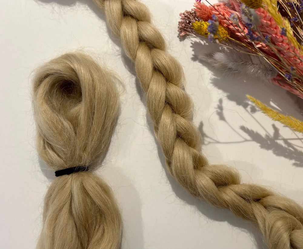 Sepia Shade Wavy Dolls Hair