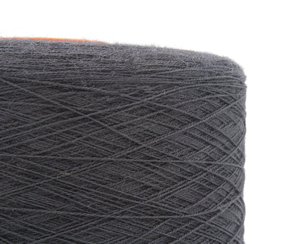 100% Wool Black Weaving Yarn Cone - World of Wool