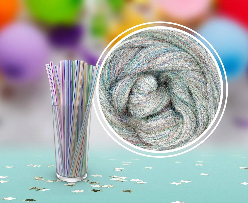 Glitter White/Multi Colour - World of Wool