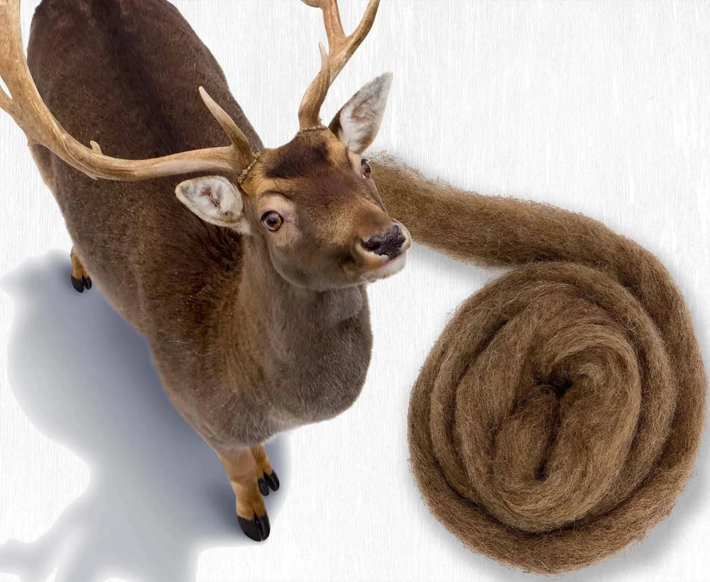 Deer Carded Wool WoW