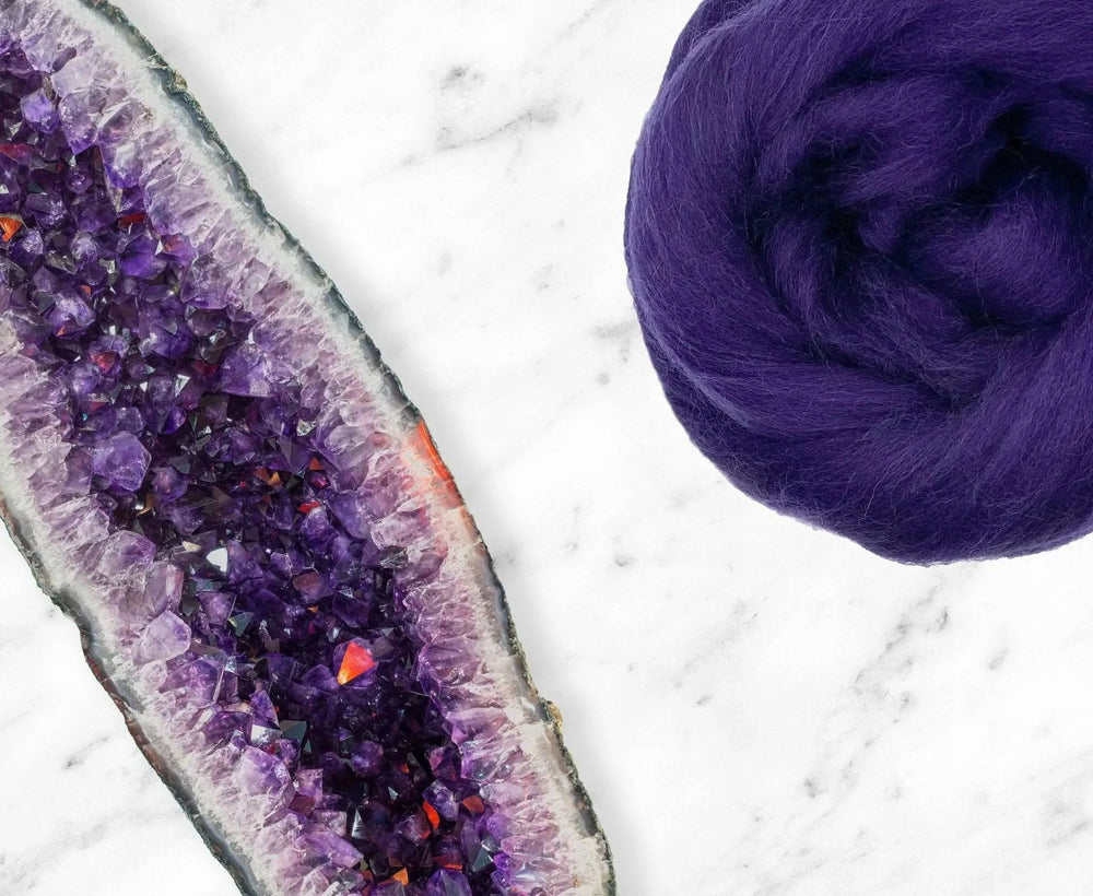 Corriedale Amethyst Dyed Wool WoW