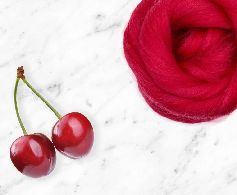 Corriedale Crimson Dyed Wool WoW