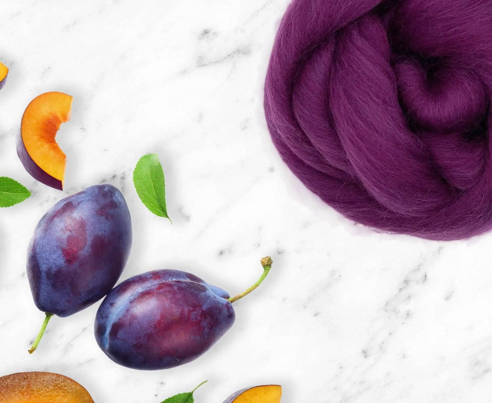 Corriedale Damson Dyed Wool WoW
