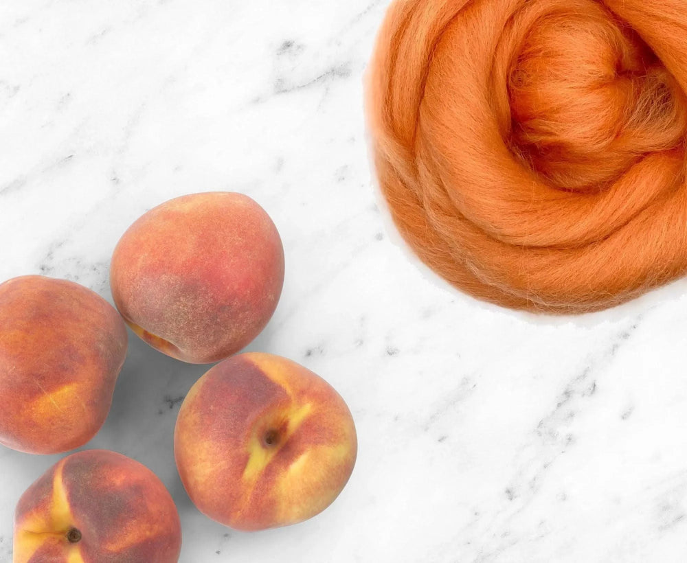 Corriedale Peach Dyed Wool WoW