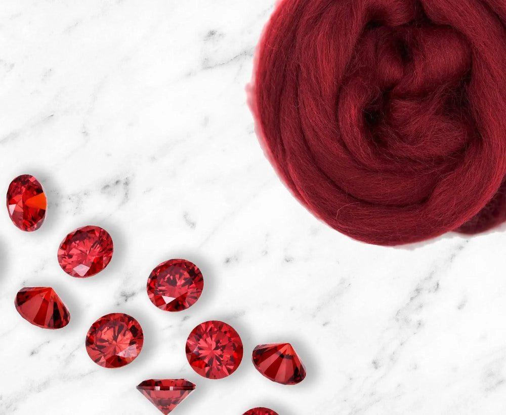 Corriedale Ruby Dyed Wool WoW