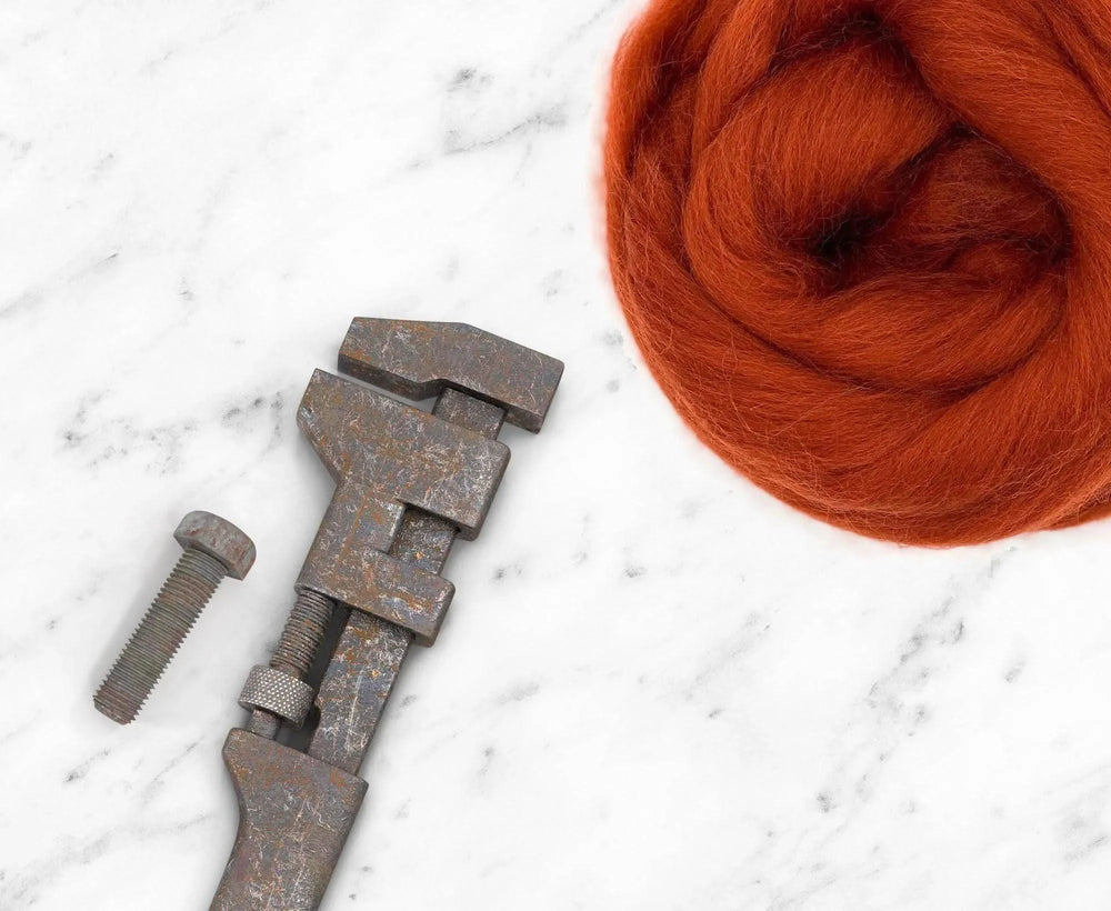 Corriedale Rust Dyed Wool WoW