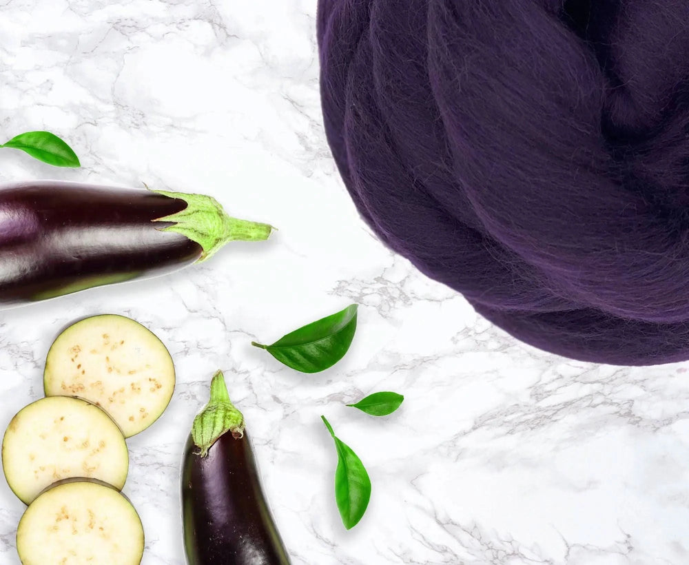 Merino Aubergine Dyed Wool WoW