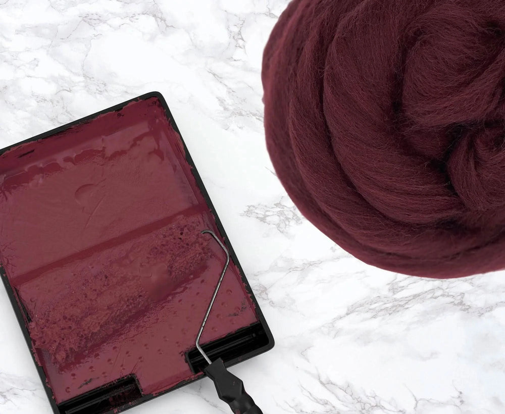 Merino Burgundy Dyed Wool WoW