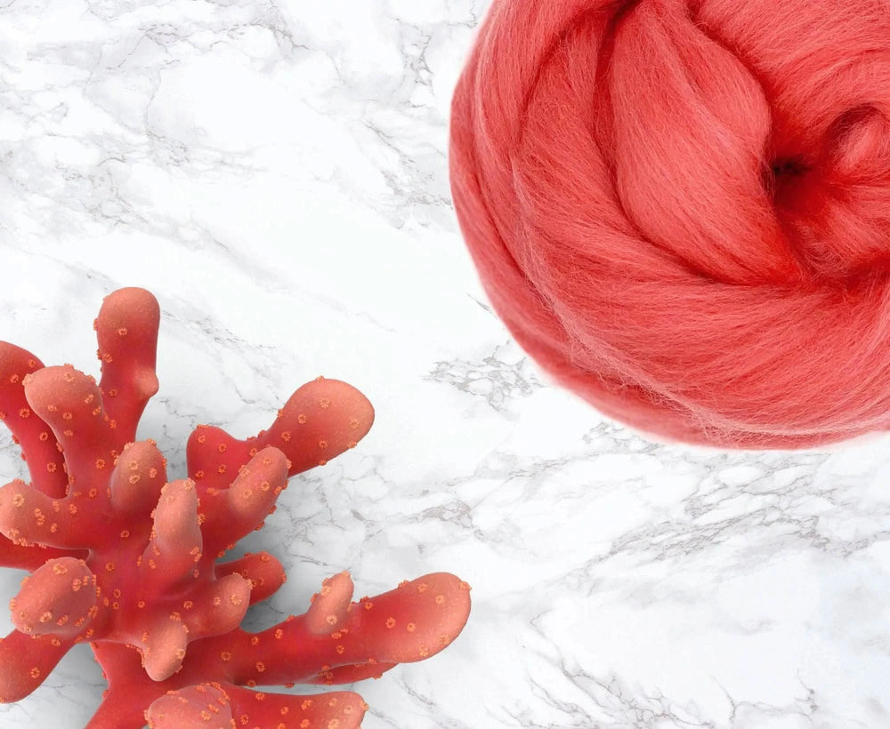 Merino Coral Dyed Wool WoW