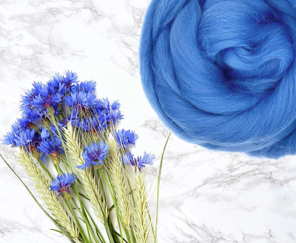 Merino Cornflower Dyed Wool WoW