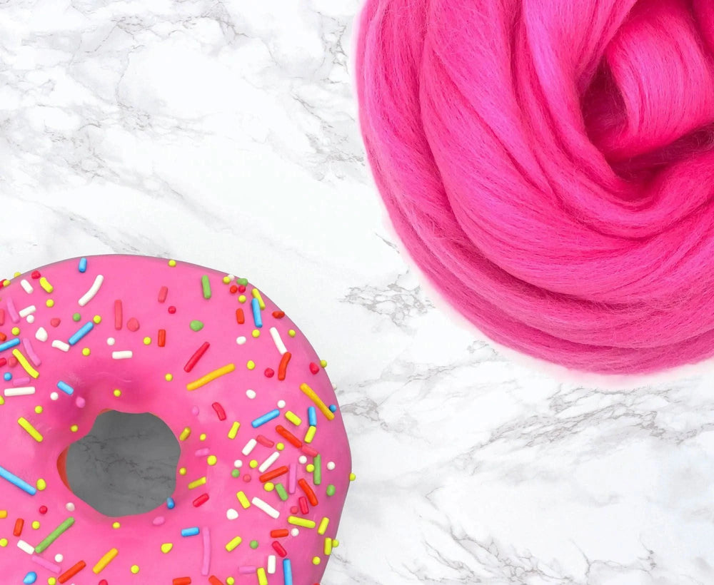 Merino Flo Pink Dyed Wool WoW