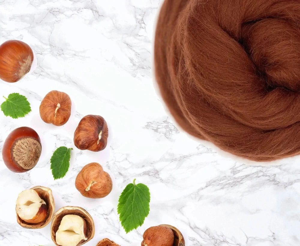 Merino Hazelnut Dyed Wool WoW