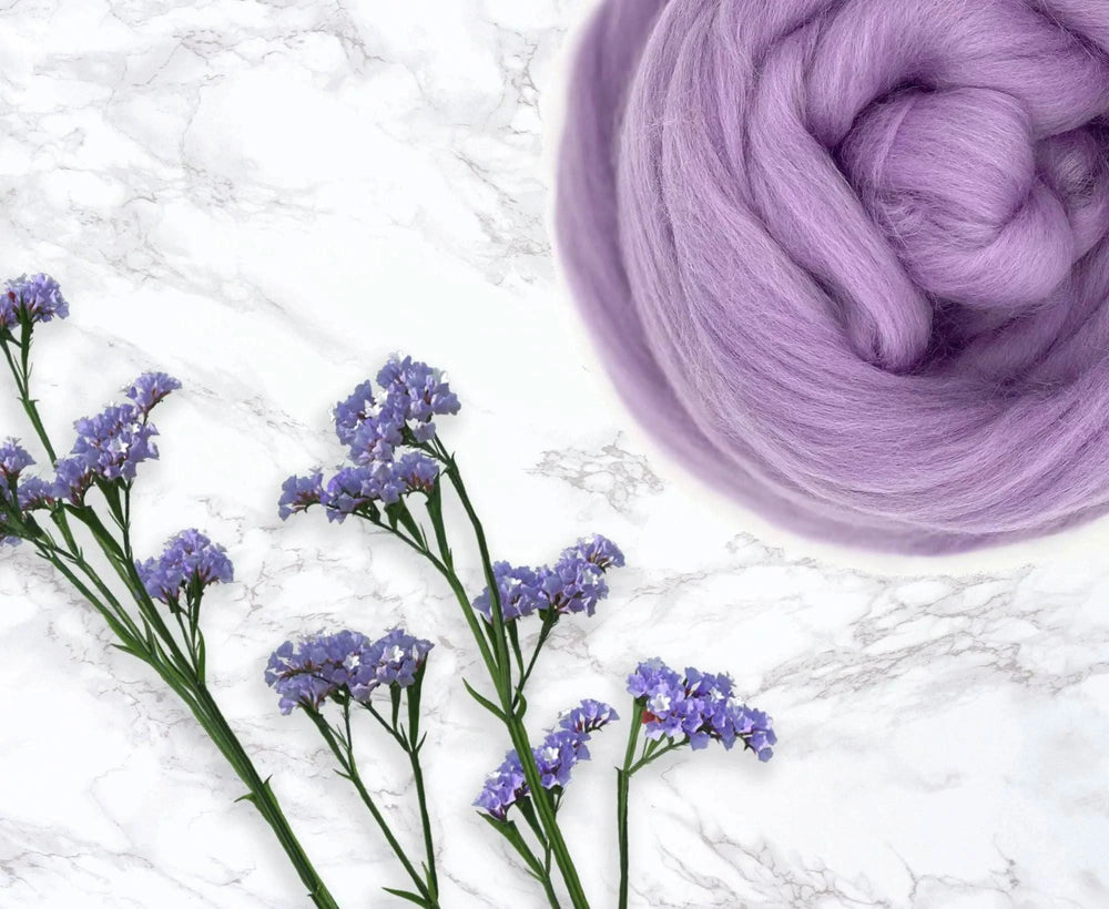 Merino Lavender Dyed Wool WoW