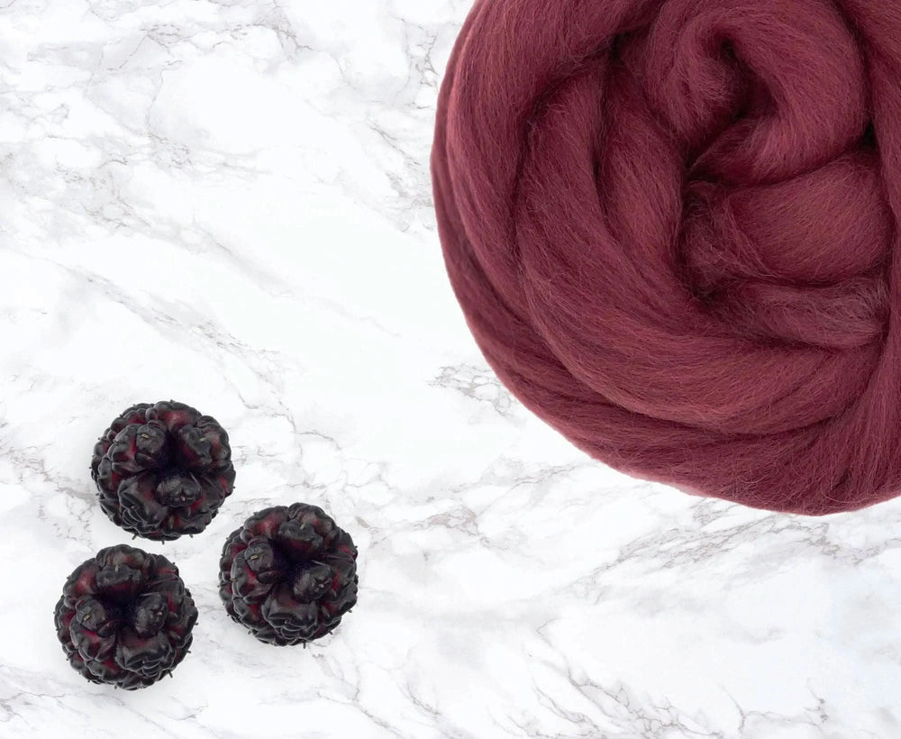Merino Mulberry Dyed Wool WoW