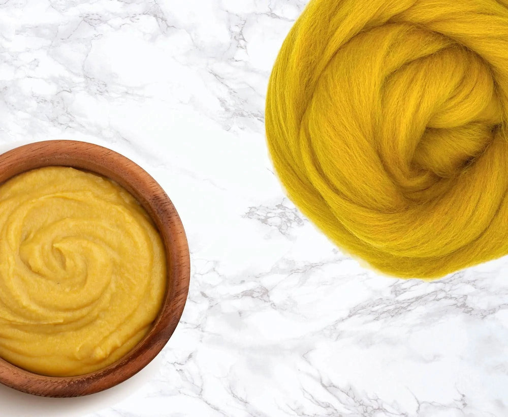 Merino Mustard Dyed Wool WoW