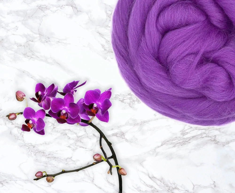 Merino Orchid Dyed Wool WoW