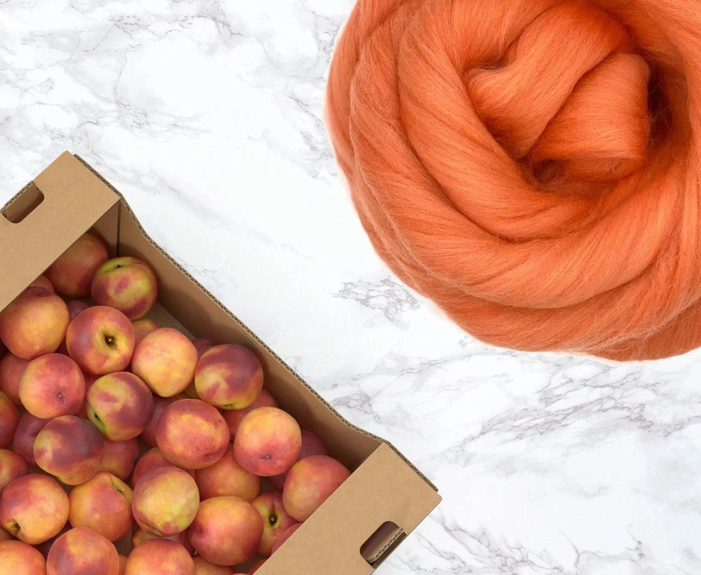 Merino Peach Dyed Wool WoW
