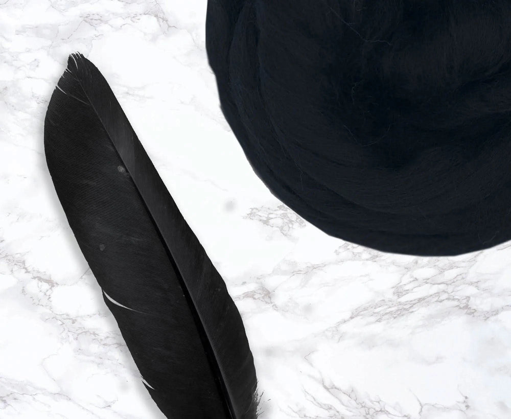 Merino Raven Dyed Wool WoW