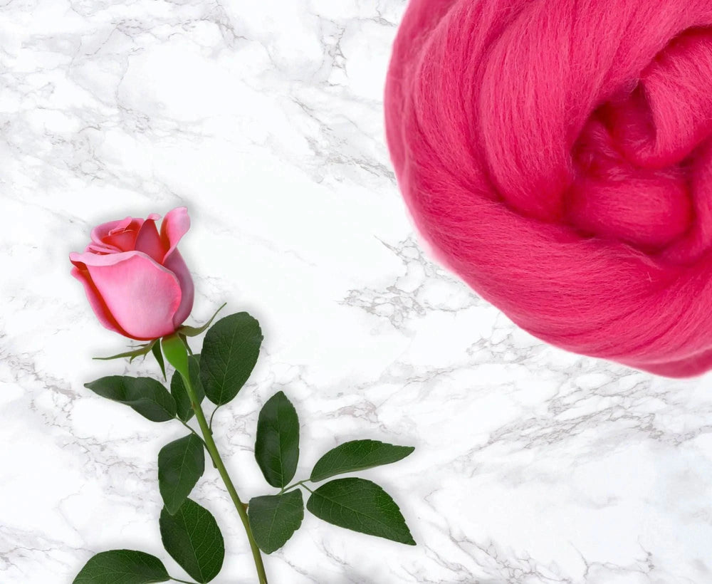 Merino Rose Dyed Wool WoW