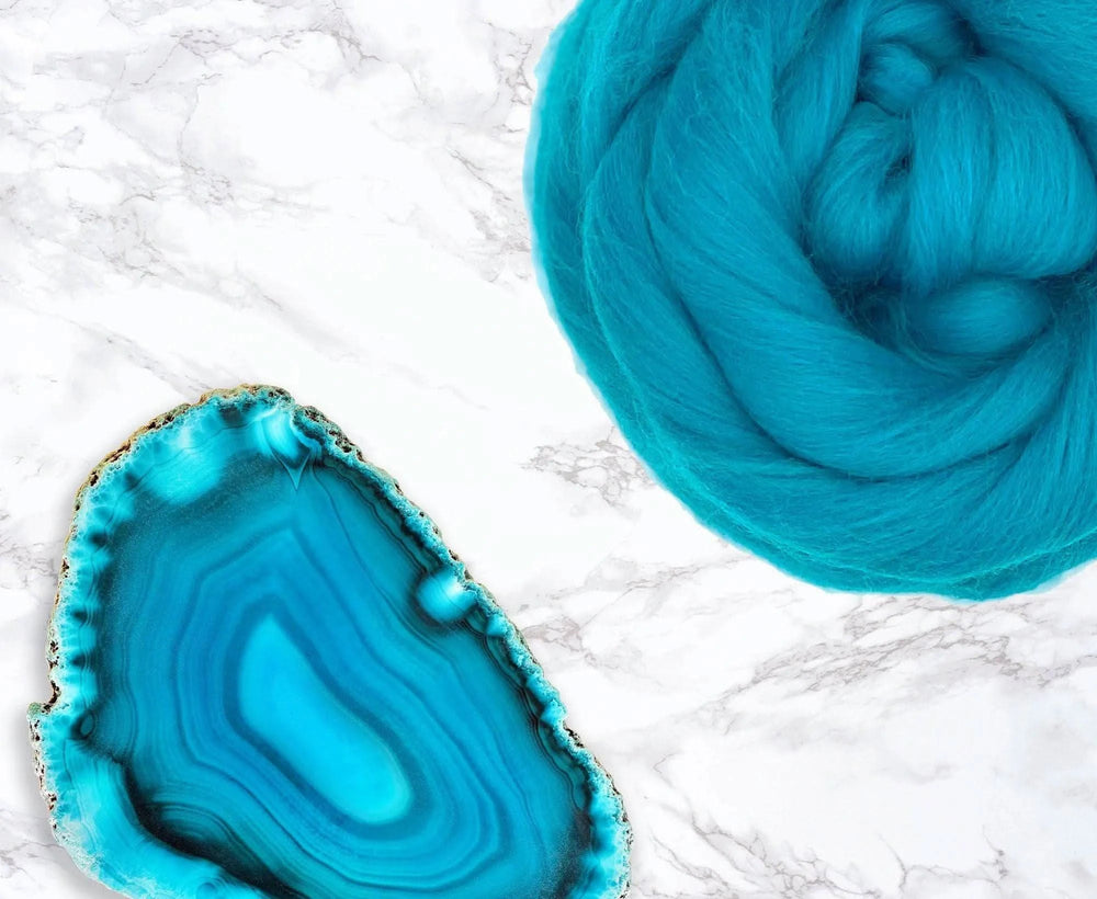 Merino Turquoise Dyed Wool WoW