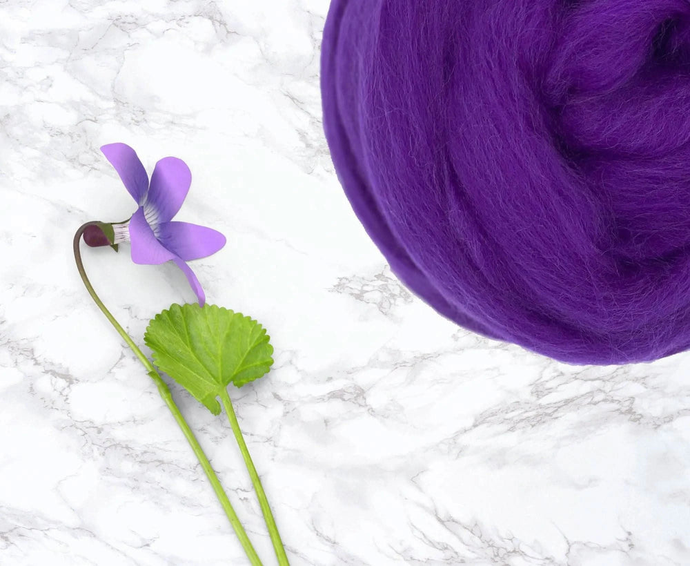 Merino Violet Dyed Wool WoW