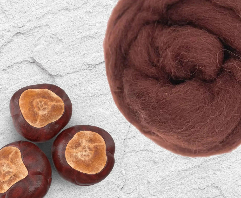 Shetland Chestnut Dyed Wool WoW
