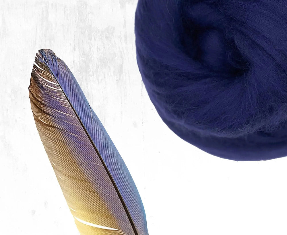 Superfine Merino Tanzanite Dyed Wool WoW