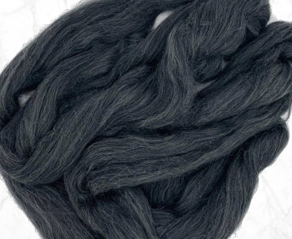 23mic 64's Dark Grey Merino Top - World of Wool