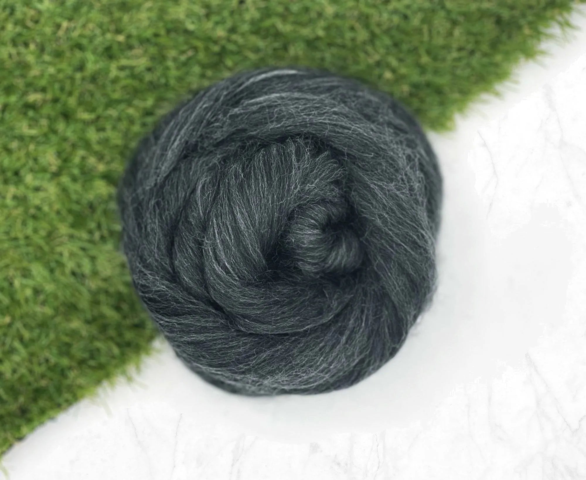 23mic 64's Dark Grey Merino Top - World of Wool