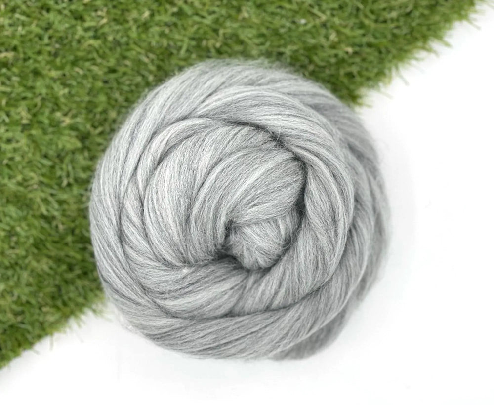 23mic 64's Grey Merino Top - World of Wool
