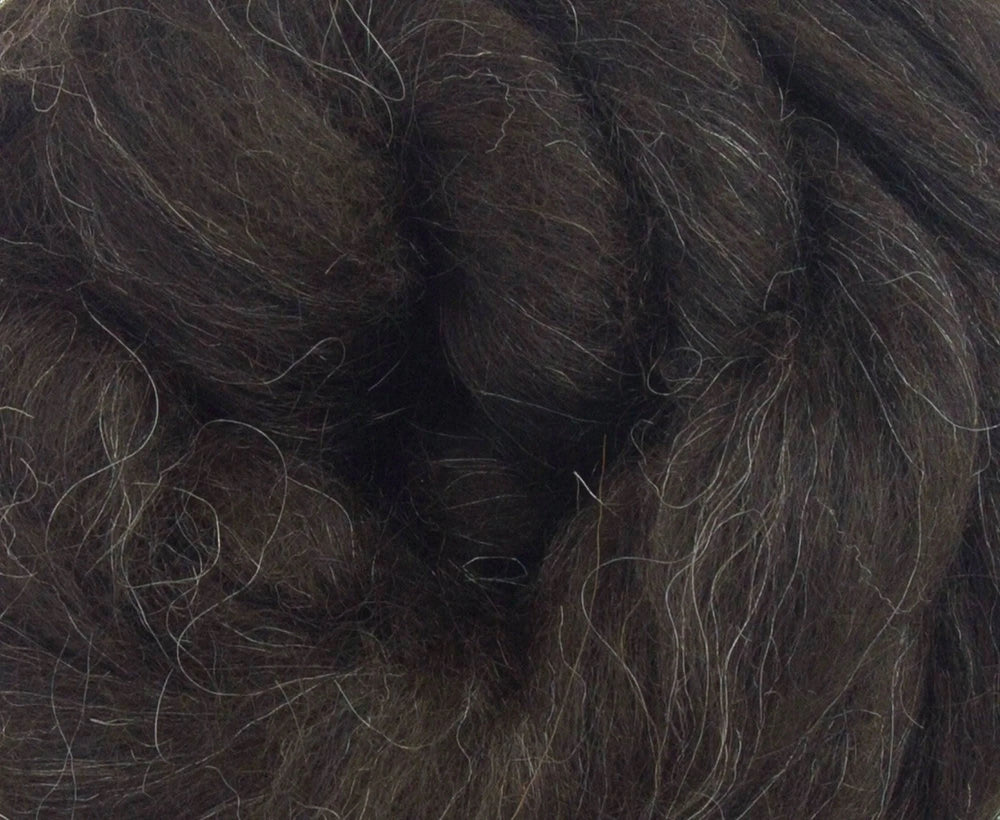 Black Icelandic Top Natural Wool Top WoW