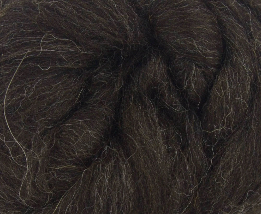 Black Shetland Top Natural Wool Top WoW