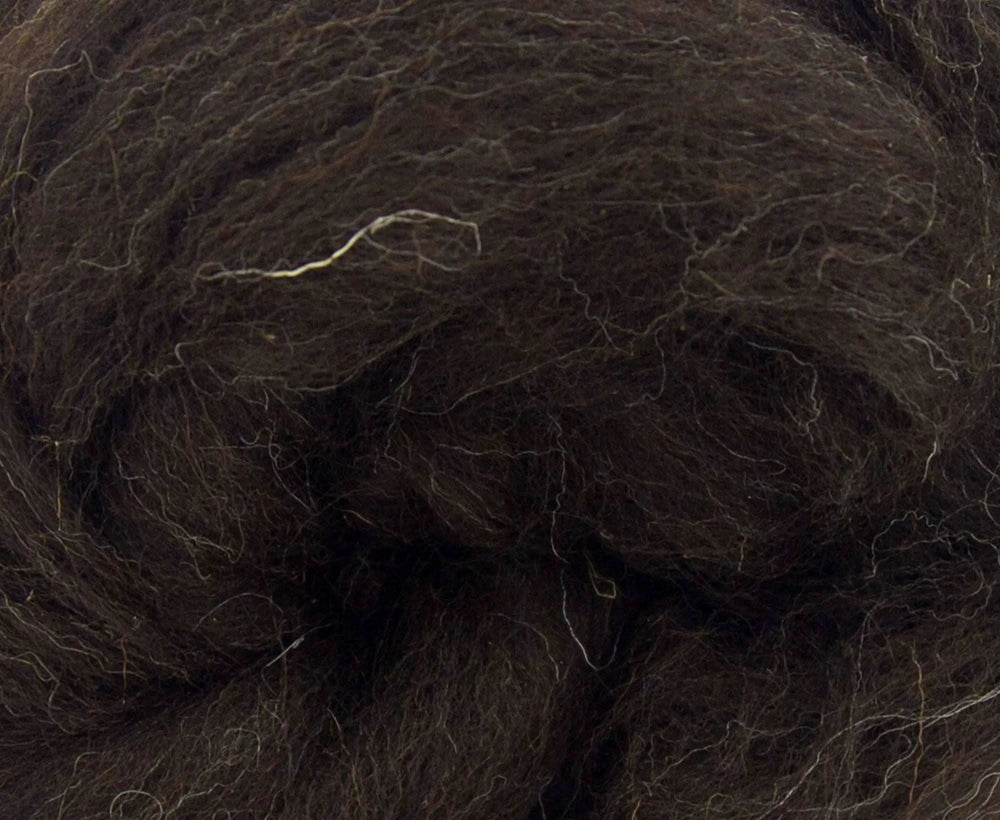 Black Welsh Top Natural Wool Top WoW