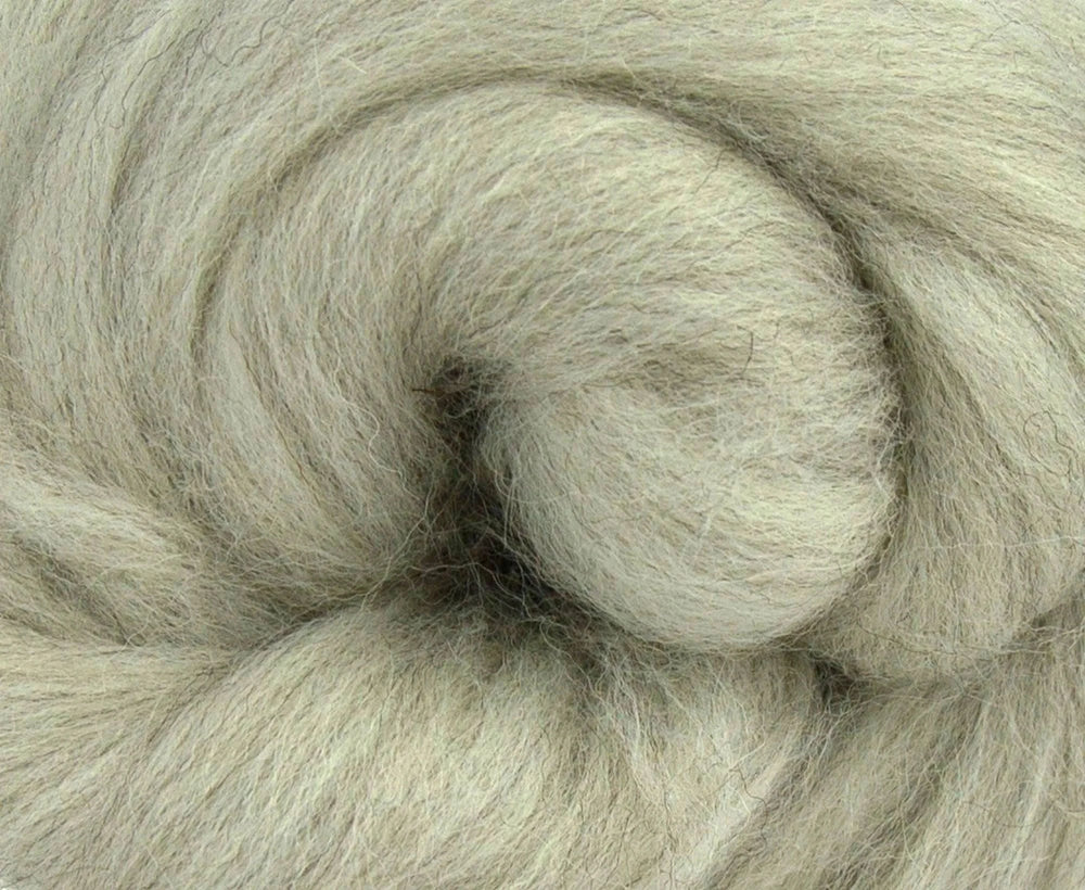 Light Grey Swaledale Top Natural Wool Top WoW