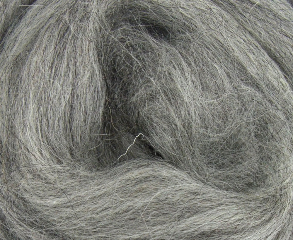 Mid Grey Icelandic Top Natural Wool Top WoW