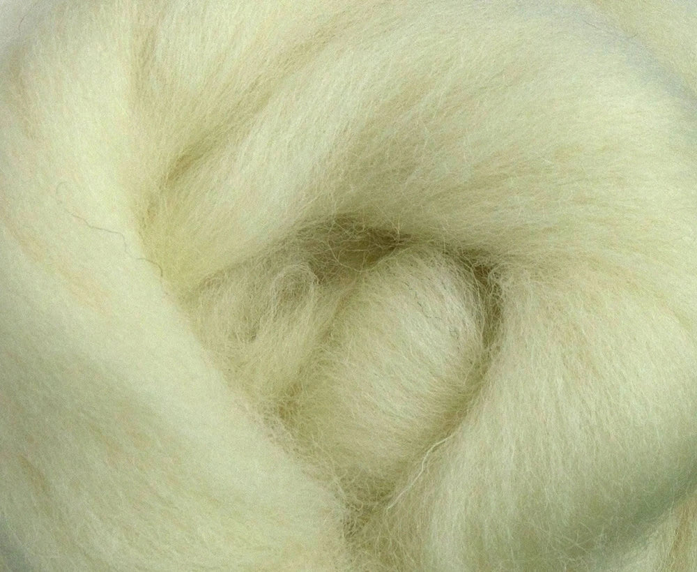 White Cheviot Top Natural Wool Top WoW