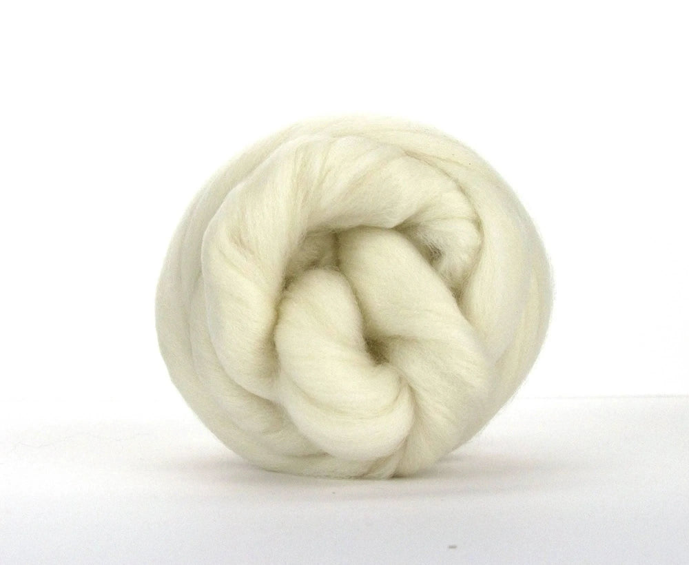 White Falkland Merino Top Natural Wool Top WoW