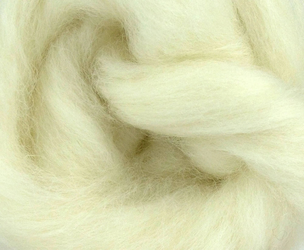 White New Zealand Top Natural Wool Top WoW