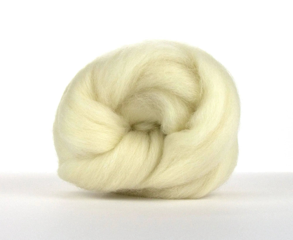 White Shetland Top Natural Wool Top WoW