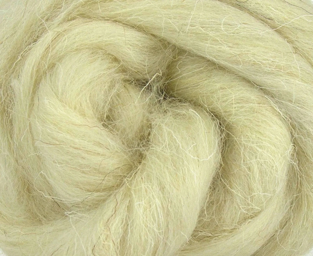 White Welsh Top Natural Wool Top WoW