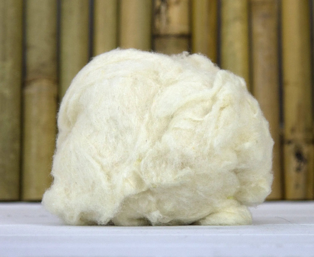 Bleached Tussah Silk Noil - World of Wool